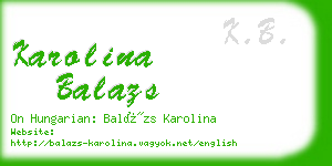 karolina balazs business card